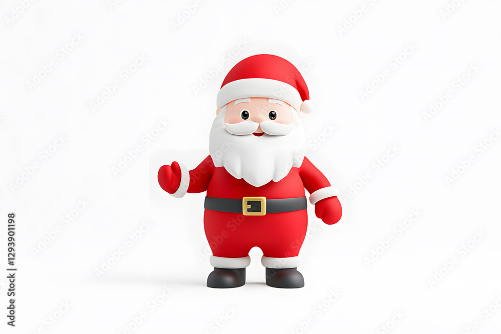 Cute cartoon Santa Claus isolated on white background Cute cartoon Santa Claus isolated on white background