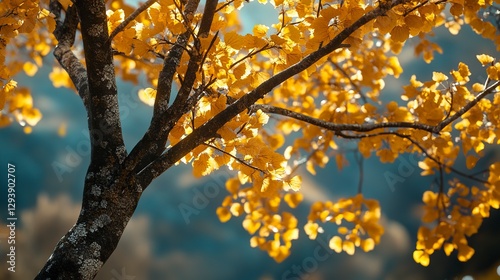 Tree with dry leaves