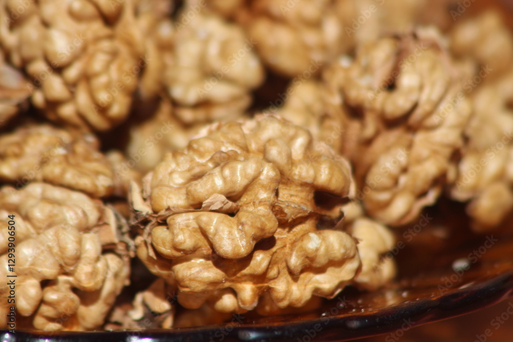 Walnut Kernels Close Up Walnut Kernels Close Up