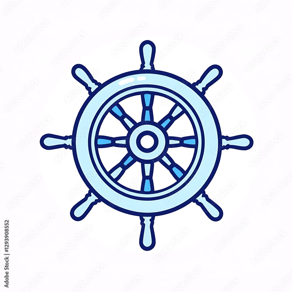 Classic Ships Wheel Icon Nautical Steering Design Element for Maritime Navigation and Direction Classic Ships Wheel Icon Nautical Steering Design Element for Maritime Navigation and Direction