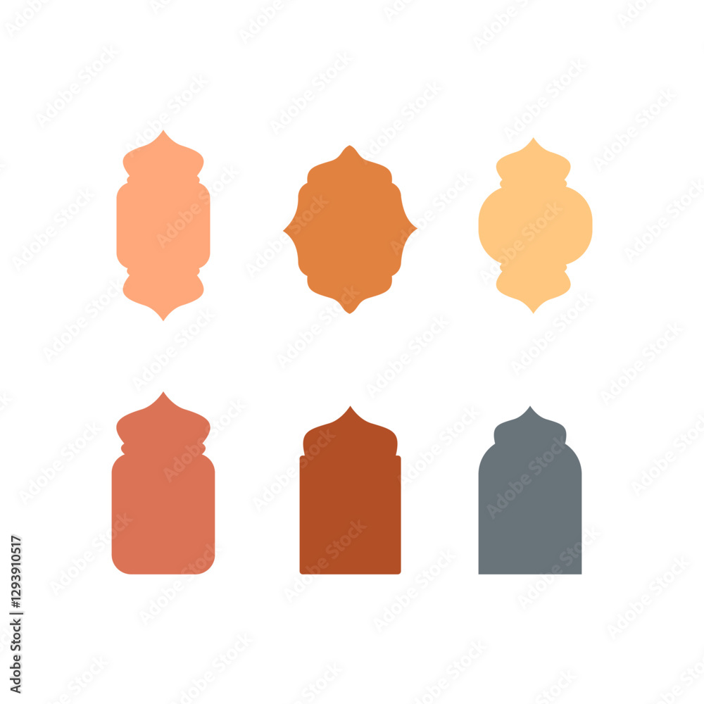 Collection of Islamic Window Frame Shape Collection of Islamic Window Frame Shape