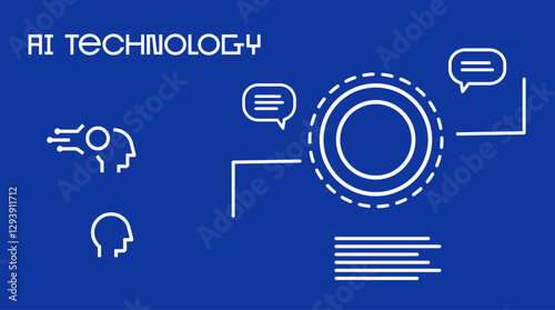 Artificial intelligence concept vector elements. AI in smartphone. Technology design. Digital abstract tech in futuristic white low poly elements on a blue background