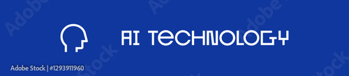 Artificial intelligence banner concept. AI in smartphone. AI technology. Digital abstract tech in futuristic blue with low poly elements.