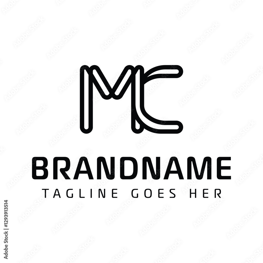 Letters MC Monogram Logo, for business with MC or CM initials Letters MC Monogram Logo, for business with MC or CM initials