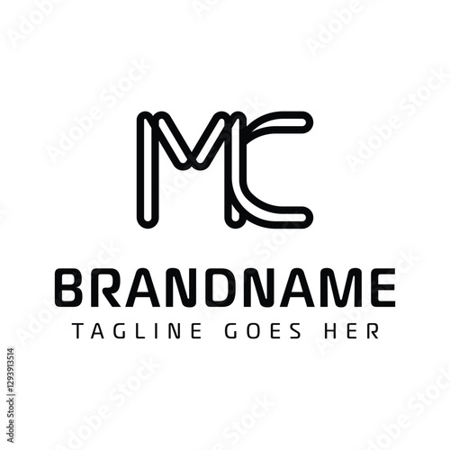 Letters MC Monogram Logo, for business with MC or CM initials