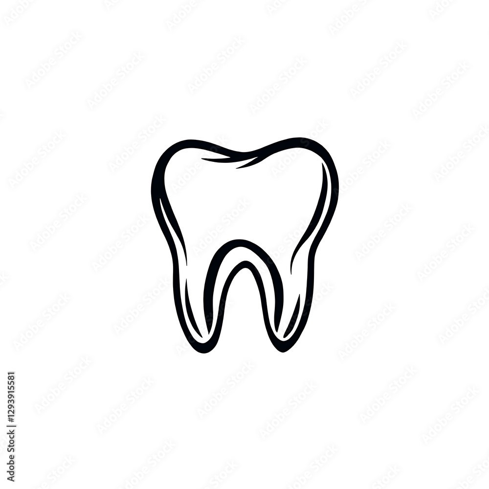 Tooth Icon Dental Care and Oral Hygiene Symbol Clean Teeth Graphic Outline for Dentist Design Tooth Icon Dental Care and Oral Hygiene Symbol Clean Teeth Graphic Outline for Dentist Design