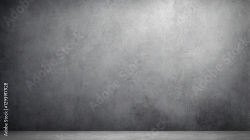 Clean Grungy Gray Concrete Wall with Dusty Texture