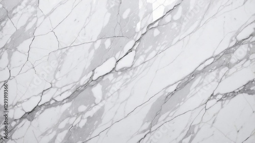 Luxury White Statuario Marble Texture with Distinct Veining
