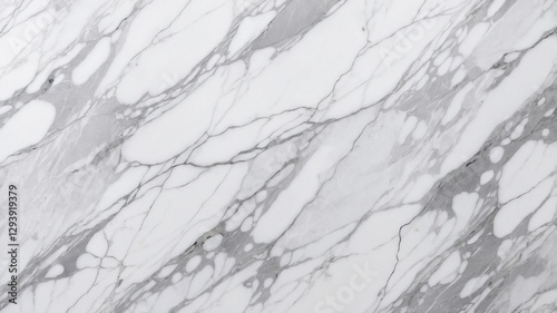 Luxury White Statuario Marble Texture with Distinct Veining