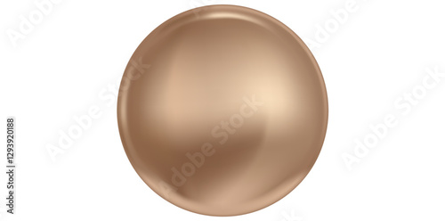 Realistic Rose Gold Metal Plate Vector Illustration.	