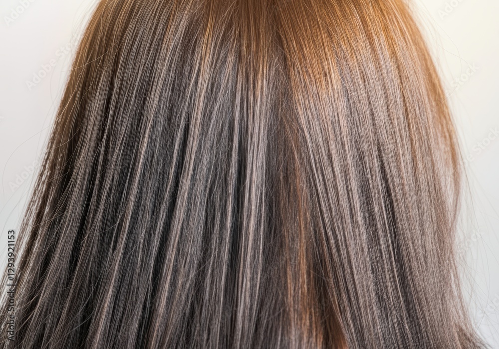 Smooth, shiny hair showcasing a beautiful blend of brown tones Smooth, shiny hair showcasing a beautiful blend of brown tones