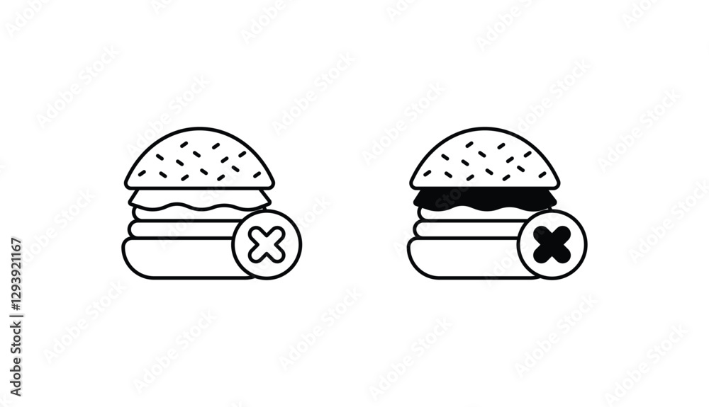 Fototapeta premium No food icon design with white background stock illustration