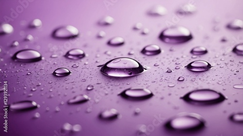 Water Drops on Vibrant Purple Background