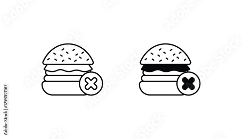 No food icon design with white background stock illustration