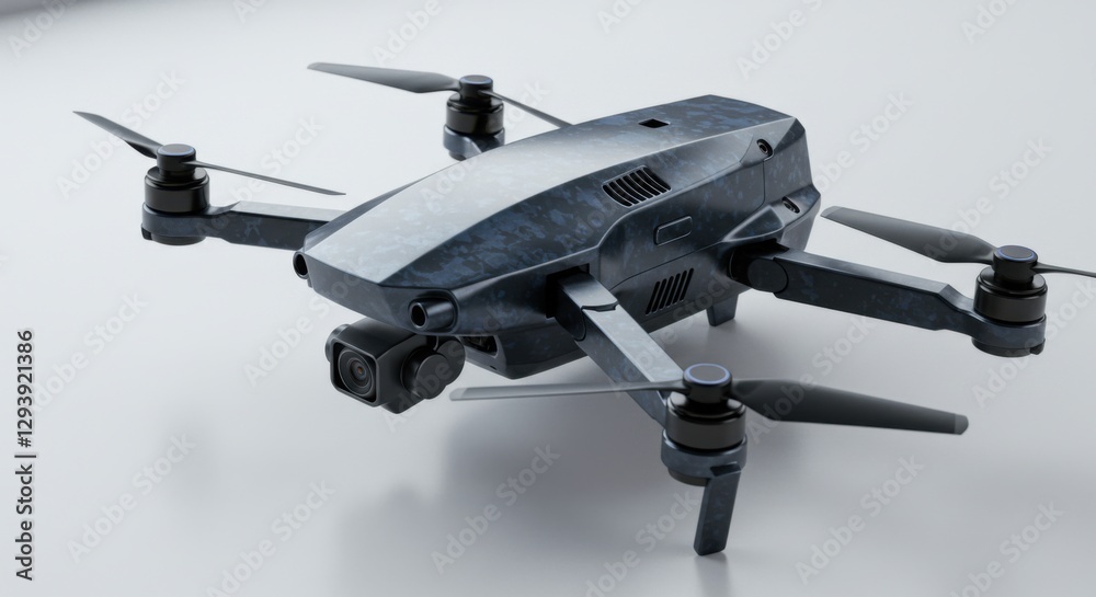 Drone on White Background | Modern UAV Aerial Camera Technology for Photography, Surveillance, and Inspection Services Drone on White Background | Modern UAV Aerial Camera Technology for Photography, Surveillance, and Inspection Services
