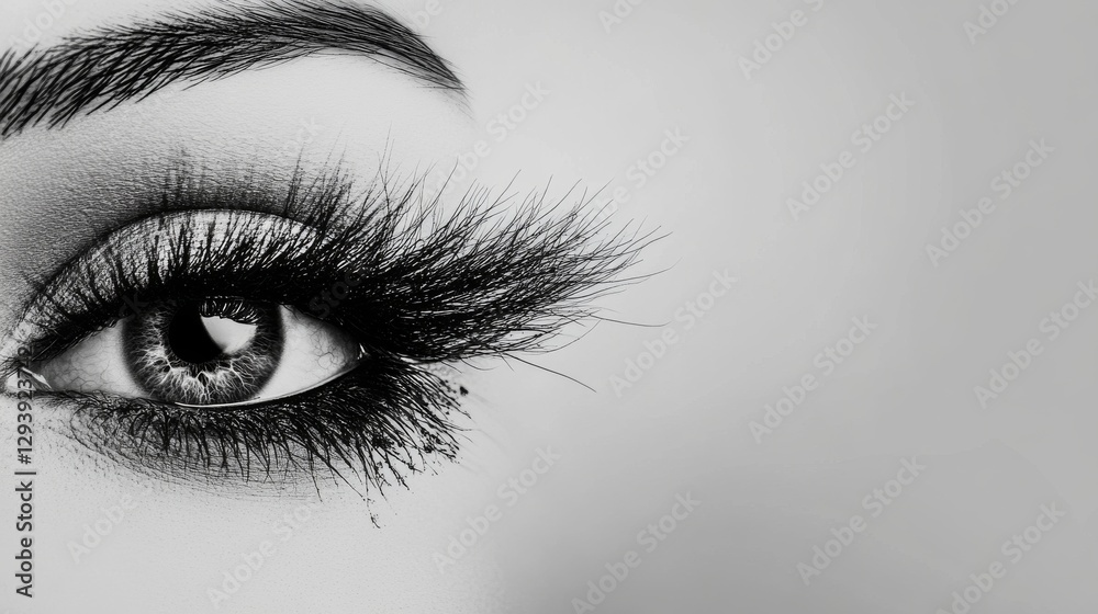 Fototapeta premium Close up of a beautifully styled eye with dramatic eyelashes