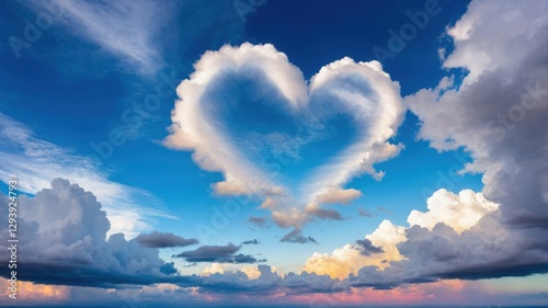Heart Shaped Cloud in a Beautiful Blue Sky