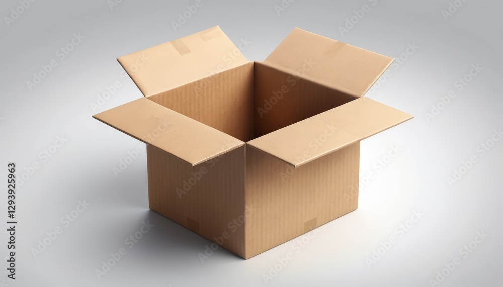 An open cardboard box viewed from above, suggesting packaging or delivery possibilities, ideal for e-commerce, shipping services, and storage solutions in marketing and retail contexts. An open cardboard box viewed from above, suggesting packaging or delivery possibilities, ideal for e-commerce, shipping services, and storage solutions in marketing and retail contexts.