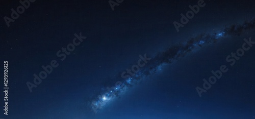 Cosmic Galaxy View in Starry Night Sky Landscape
