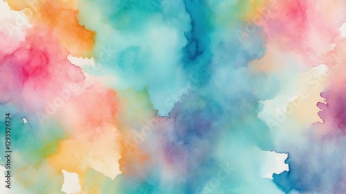 Energetic Abstract Watercolor with Bold and Dynamic Colors