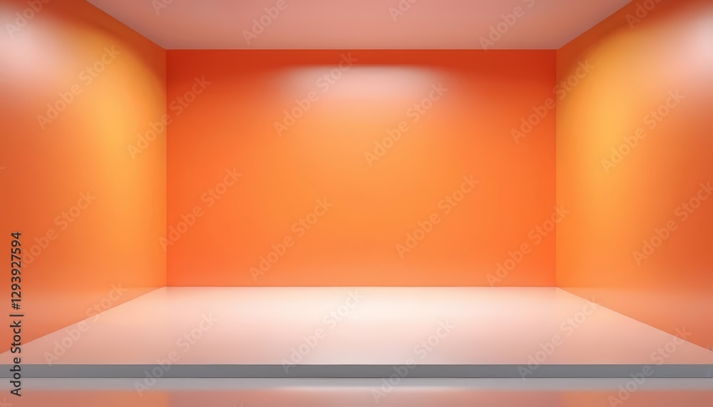 A bright orange minimalist display space, perfect for showcasing products or artwork, ideal for retail spaces, advertising, and interior design concepts that require vibrant backgrounds. A bright orange minimalist display space, perfect for showcasing products or artwork, ideal for retail spaces, advertising, and interior design concepts that require vibrant backgrounds.