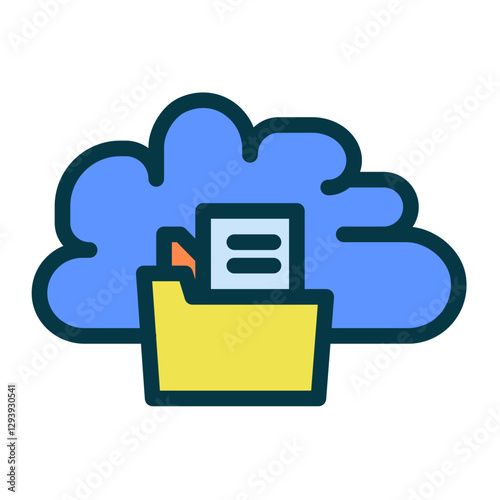 Cloud file storage icon