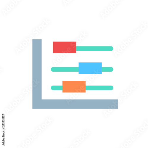 Gantt chart timeline icon