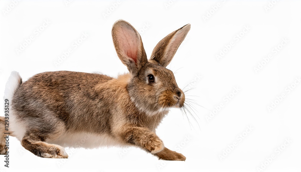 Vibrant Running Cute Rabbit on Transparent Background Joyful Bunny in a Spacious Room, Full of Texture and Movement, Radiating Playfulness. Vibrant Running Cute Rabbit on Transparent Background Joyful Bunny in a Spacious Room, Full of Texture and Movement, Radiating Playfulness.