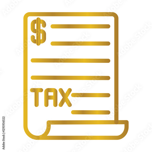 Tax   Color gradient illustration vector icon which can easily modify or edit 
