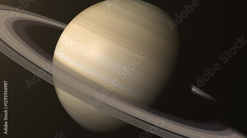 Moving Away From The Planet Saturn 