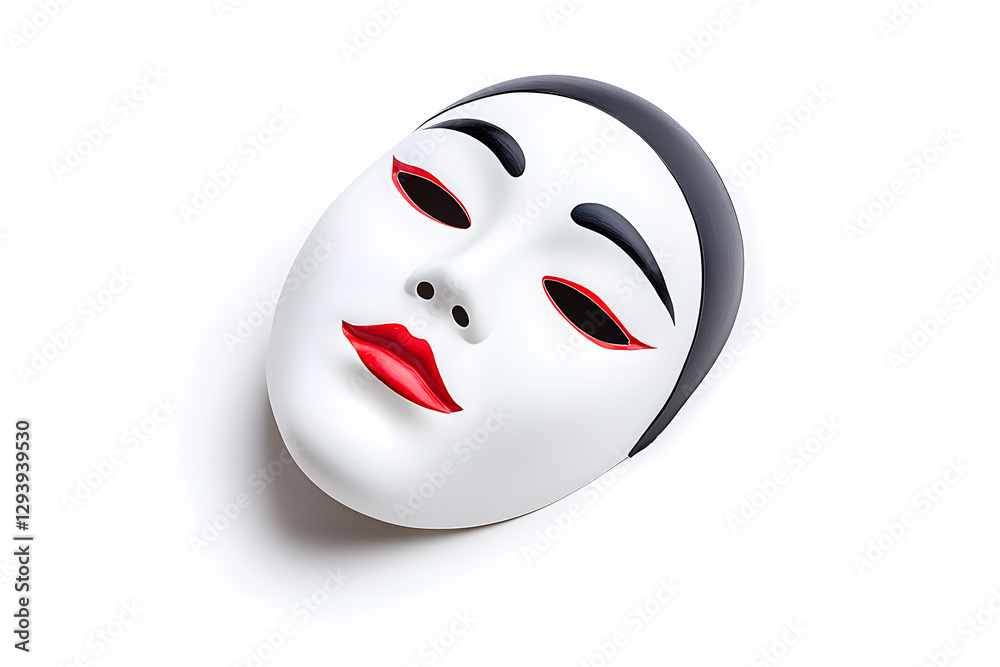 3d Theatre mask model isolated on white background 3d Theatre mask model isolated on white background
