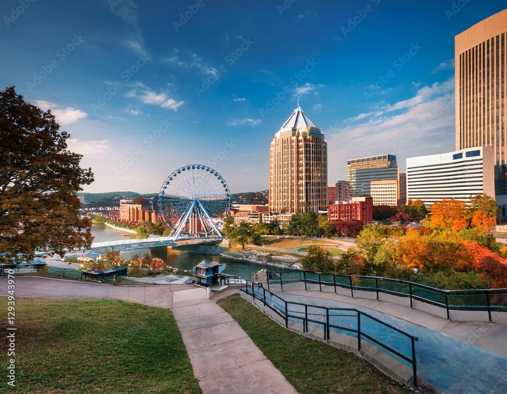 Fototapeta premium knoxville tennessee usa downtown at world s fair park