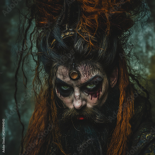 halloween witch in the night