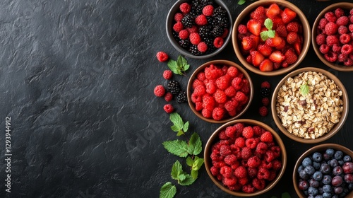 Vibrant Berries and Granola Breakfast Delight