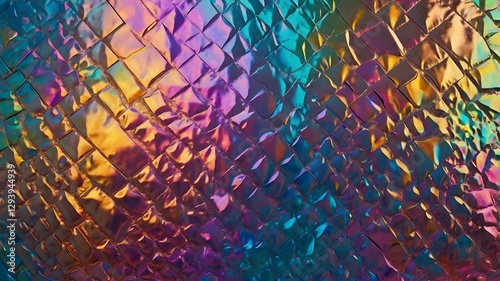 Holographic rainbow foil iridescent texture abstract hologram background