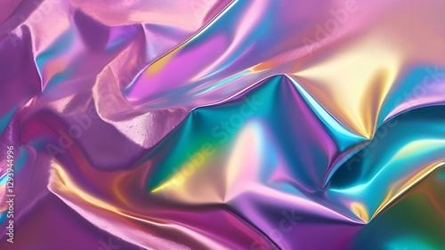 Holographic rainbow foil iridescent texture abstract hologram background