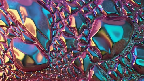 Holographic rainbow foil iridescent texture abstract hologram background