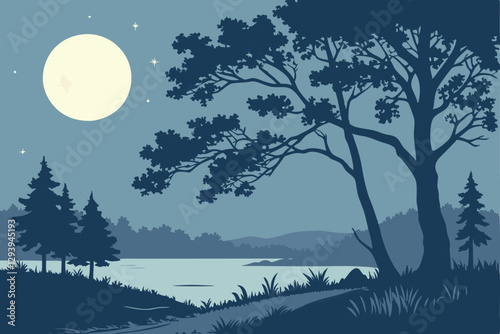 Embrace the Calmness of A Moonlight Night