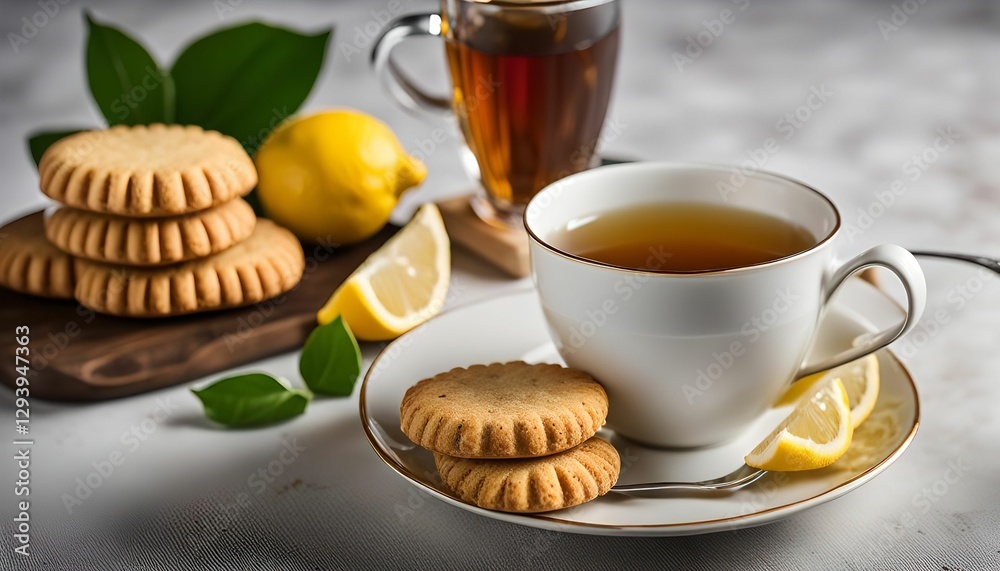 Afternoon Tea Time with Lemon Cookies Afternoon Tea Time with Lemon Cookies