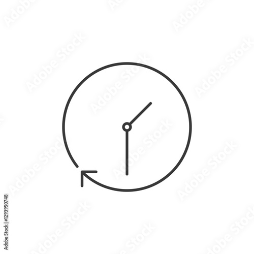 An intuitive clock icon featuring clean lines and a circular arrow conveying efficiency and real-time updates enhances the digital interface for seamless user interaction