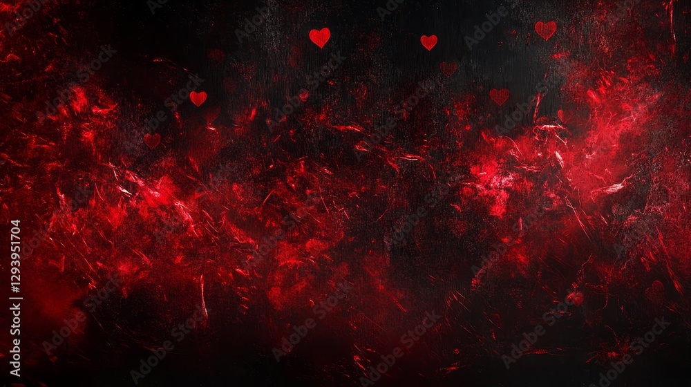 Fototapeta premium Dark Passionate Red Abstract Art