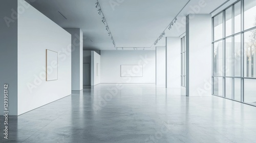 Wallpaper Mural Minimalist Art Gallery Interior with Bright Natural Light and Space Torontodigital.ca
