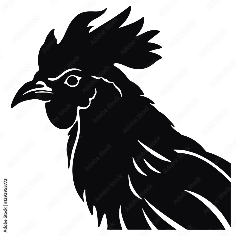 Fototapeta premium rooster head mascot