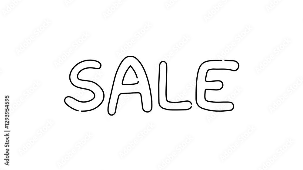 sale word on white background animation video sale word on white background animation video