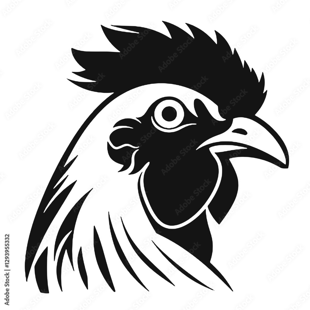 Fototapeta premium rooster head mascot