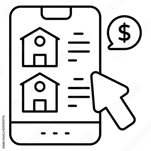 A flat design icon of hotel reception