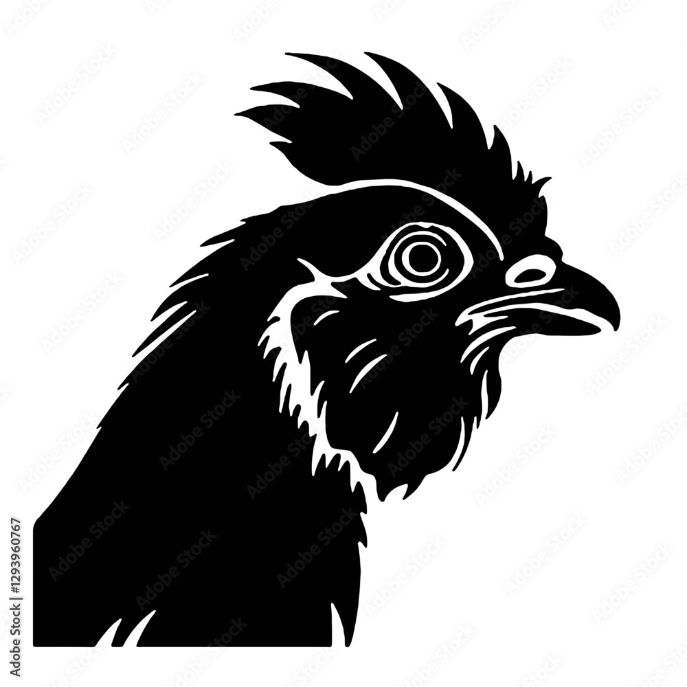 Obraz premium rooster head vector