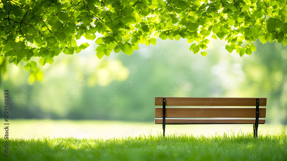Park Bench Surrounded by Lush Greenery in a Centered Composition
Park Bench Surrounded by Lush Greenery in a Centered Composition