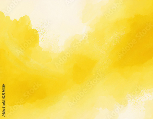 yellow watercolour background watercolour painting soft textured on wet white paper background abstract yellow watercolor illustration banner wallpaper