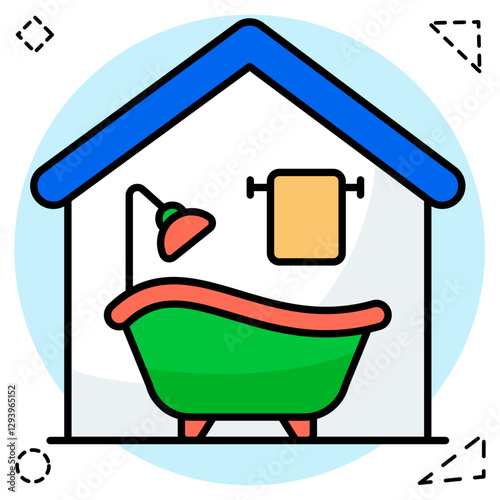 A flat design icon of rowing boat, canoe vector